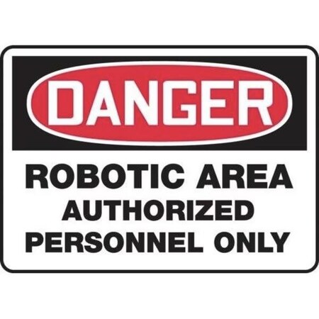 Accuform OSHA DANGER SAFETY SIGN ROBOTIC MEQM121VP MEQM121VP